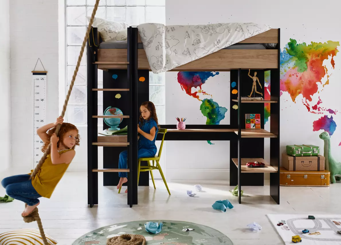 Space saving hot sale childrens bedroom