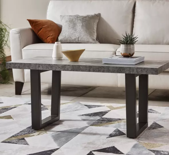 light grey living room with brown furniture