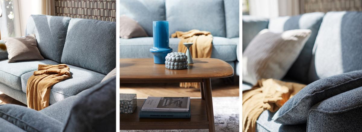Ideal Home Brondby Small Fabric Corner Sofa