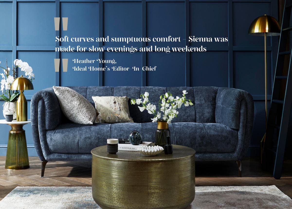 Ideal Home Sienna Fabric 3 Seater Sofa