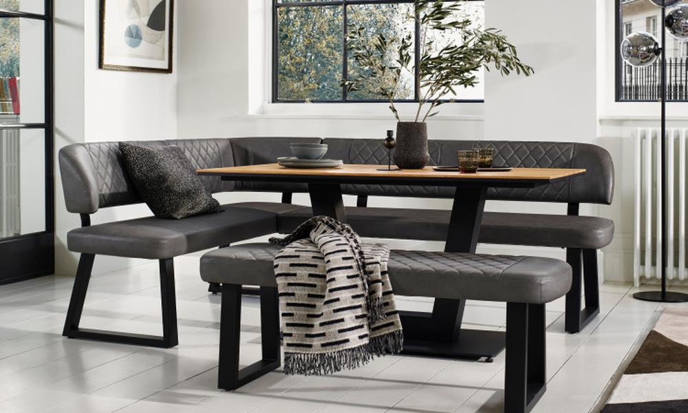 Earth Corner Dining Table and Bench 