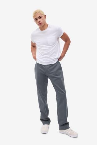 Men's New Loose Straight Pants Solid Color Casual Pants Baggy