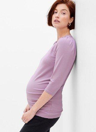 Buy Gap White Maternity Long Sleeve Breathable T-Shirt from Next Luxembourg