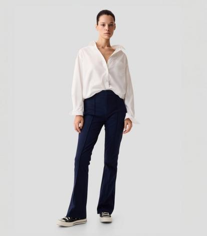 Relaxed Straight Pull-On Pants