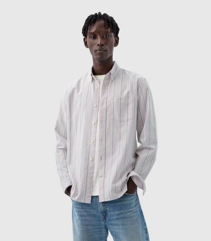 Relax Shirt, Gray Double Gauze Button Up