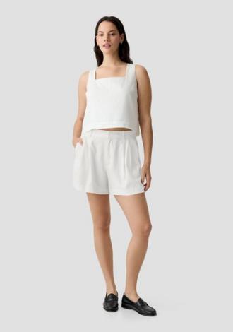 GAP Women's Lightweight & Comfortable Linen Shorts (Vetiver, M