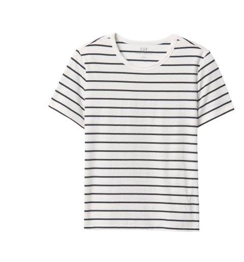 whtie striped t-shirt