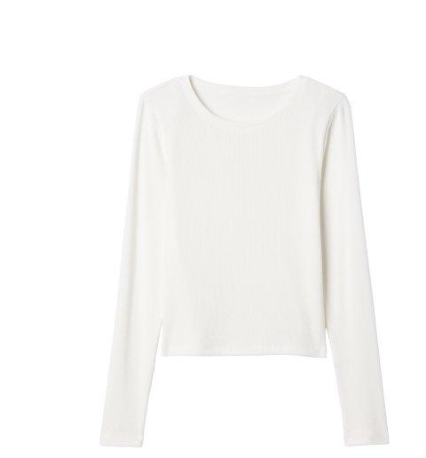 white long-sleeved tee