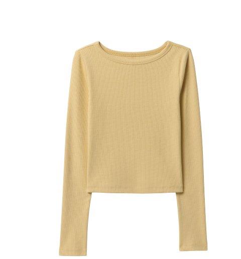 yellow long sleeved tee