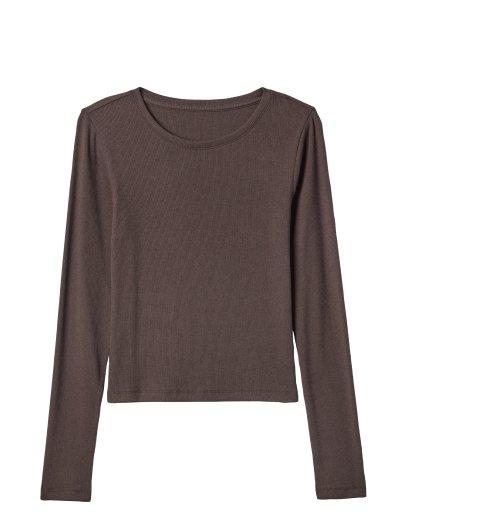 brown long sleeve tee