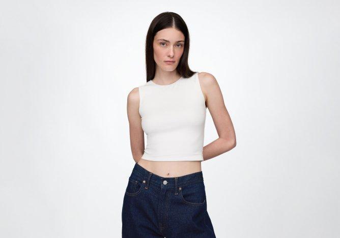 CloseKnit Jersey Crop Tank Top | Gap