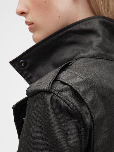 Coated Denim Cropped
 Moto Jacket alt