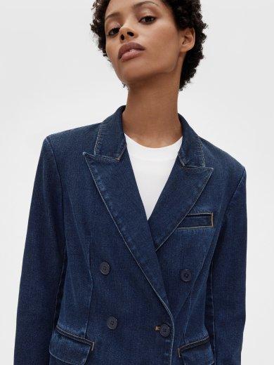 Denim Double-Breasted Blazer alt