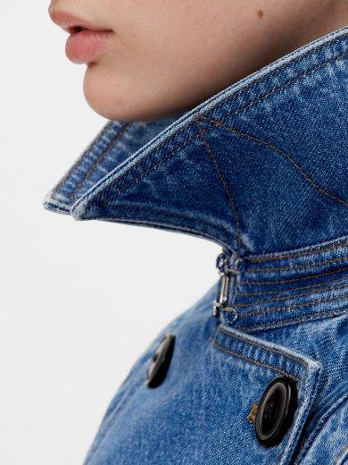 Denim Tailored Trench Coat alt