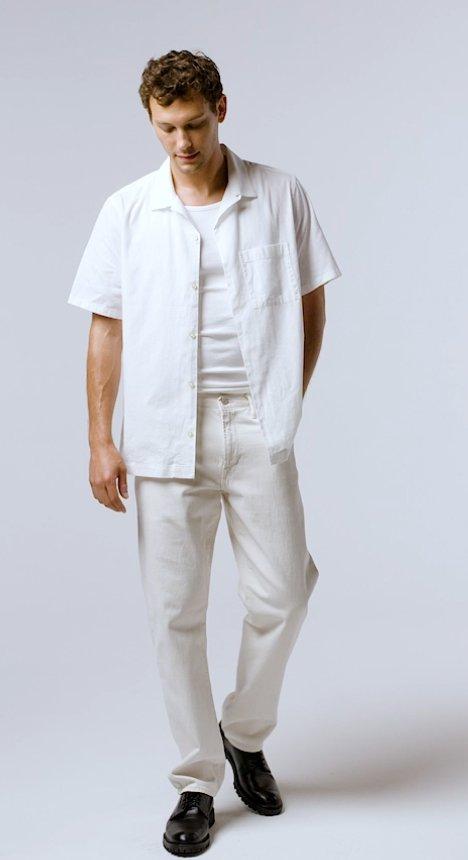 Cooper Koch. Actor. He wears our classic Straight Jean, looser, low, lived-in.