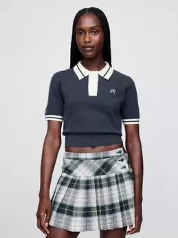 Crop Polo Sweater