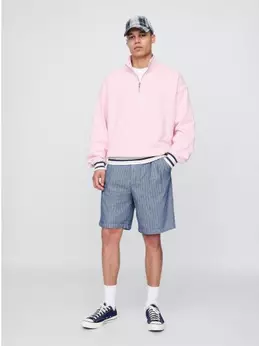 Pleated Baggy Shorts