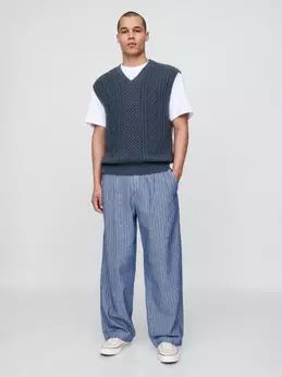 Cable-Knit Sweater Vest