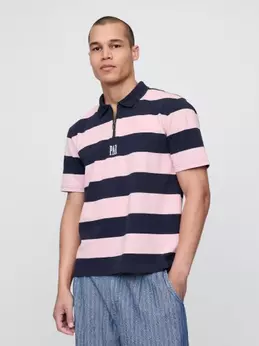 Logo Striped Polo Shirt