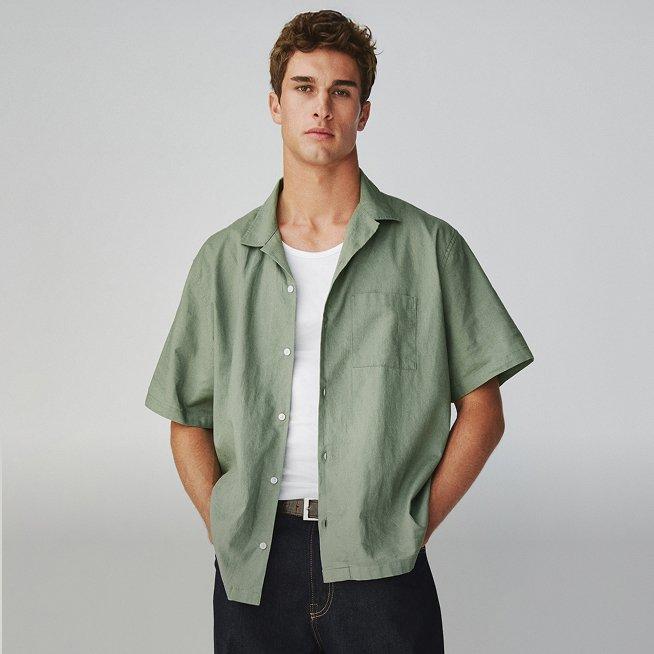 Gap Men's Long Sleeve Oxford Shirt Size XXL Shale Green