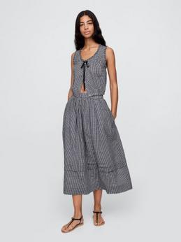 Gingham Maxi Skirt​