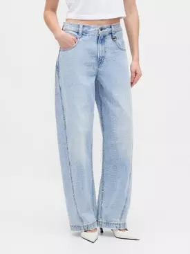 High Rise Barrel Jeans alt