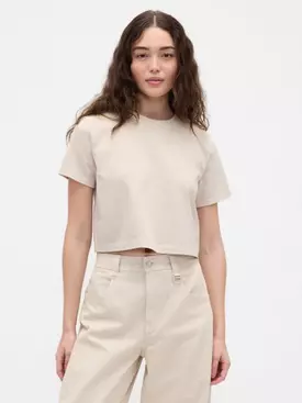 Organic Cotton VintageSoft Crop Graphic T-Shirt