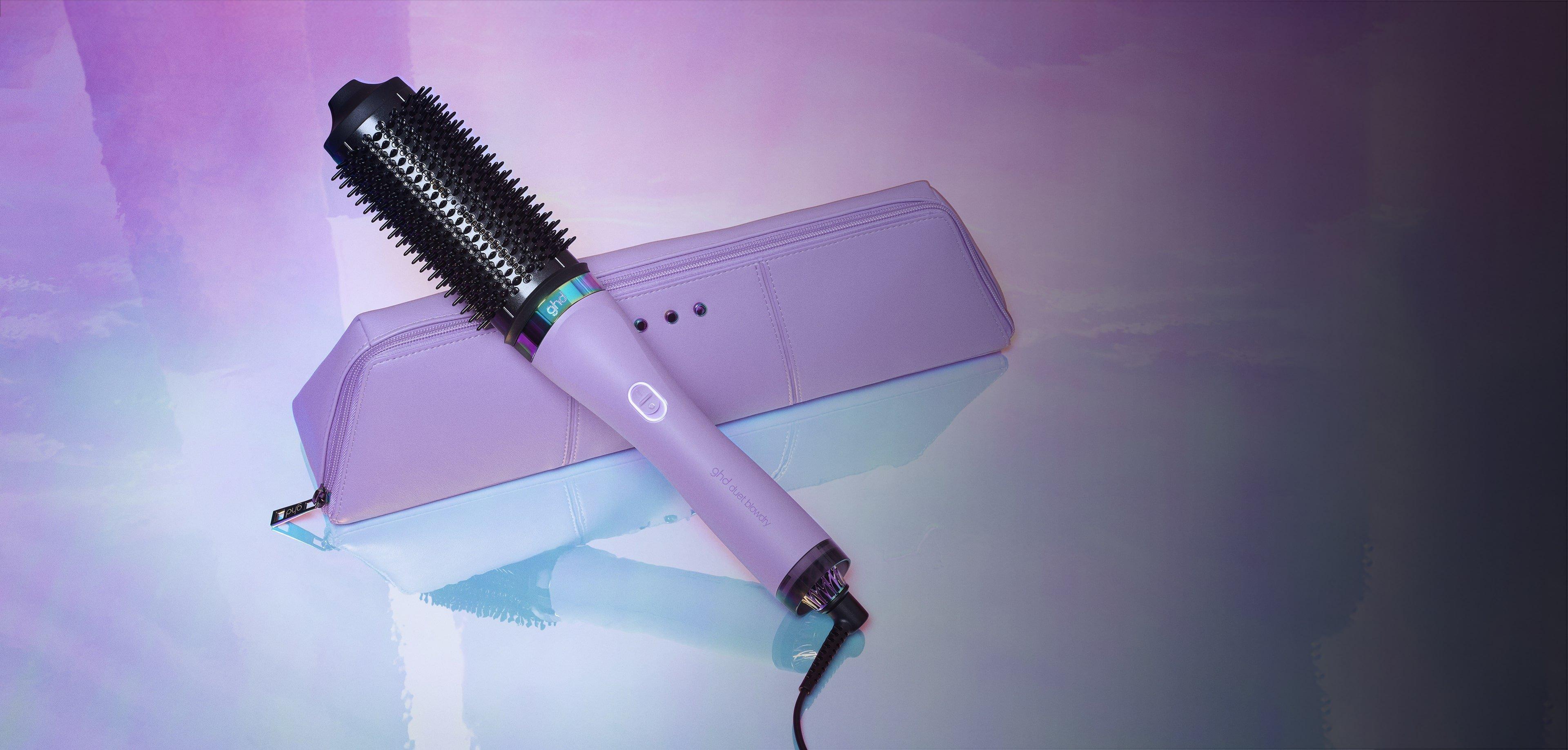 NEW GHD DUET BLOWDRY HAIR DRYER BRUSH IN GALACTIC LILAC
