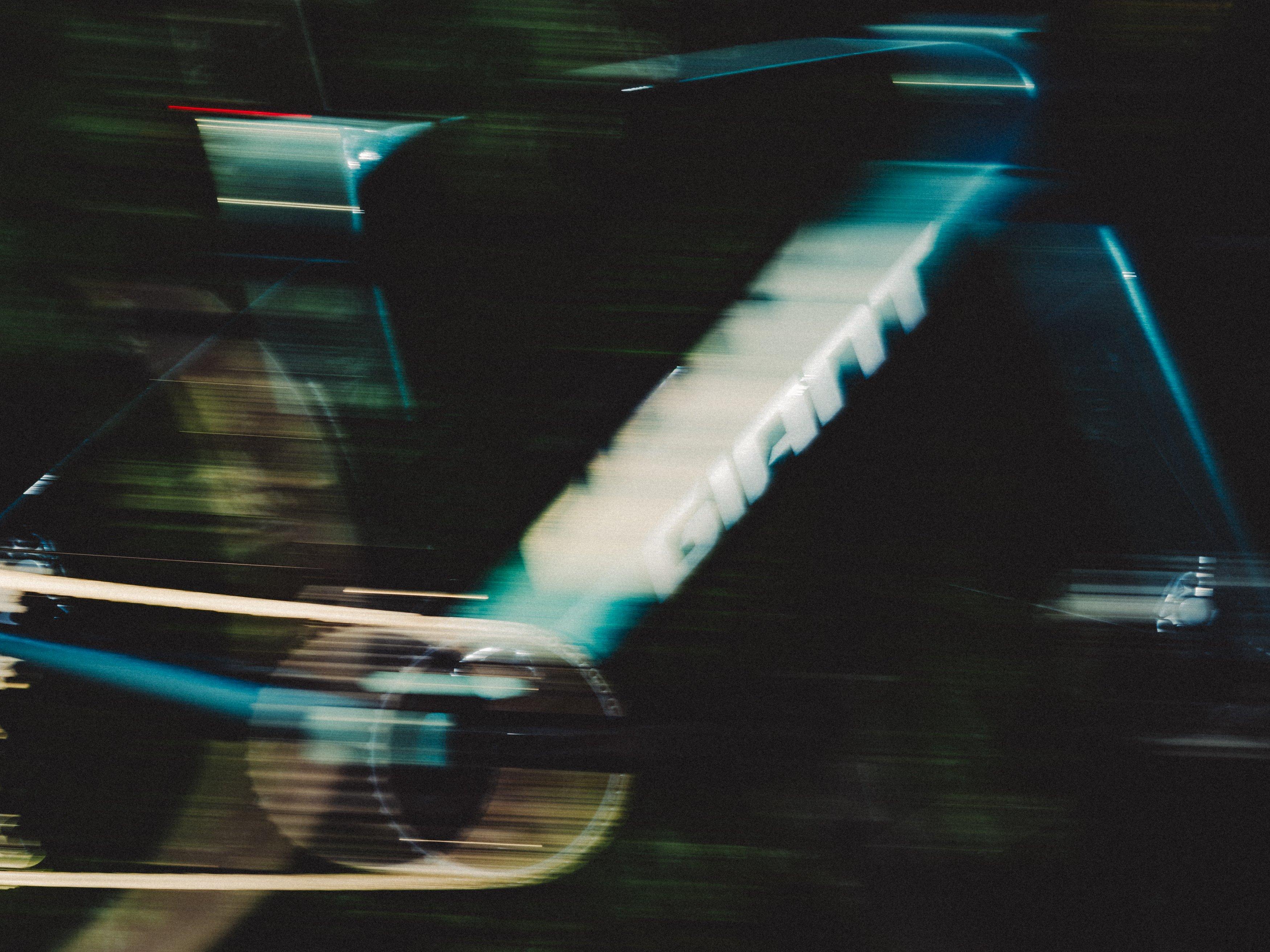 a blurry picture of a bike that is moving fast