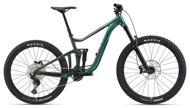 a mountain bike is shown against a black background