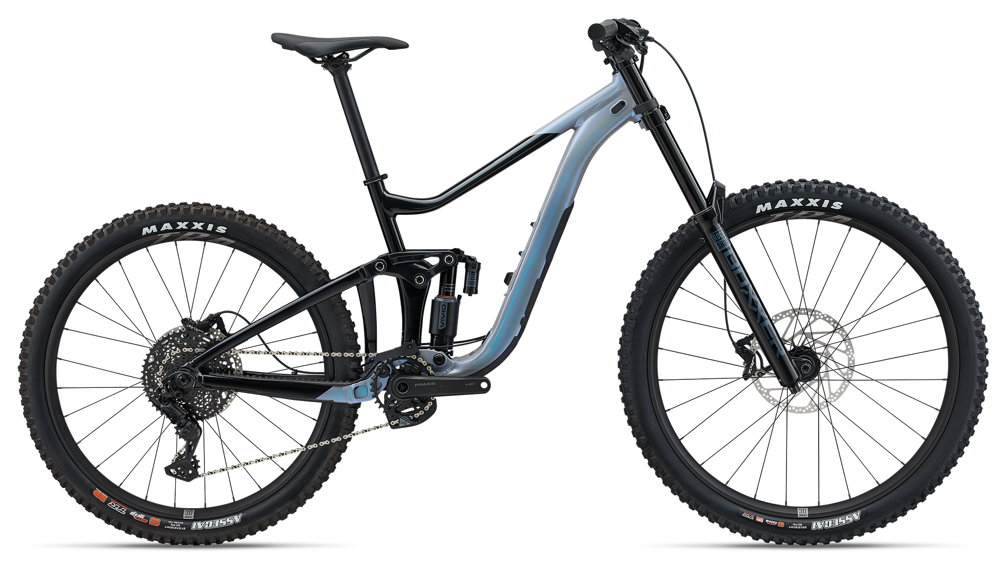 a mountain bike is shown against a white background