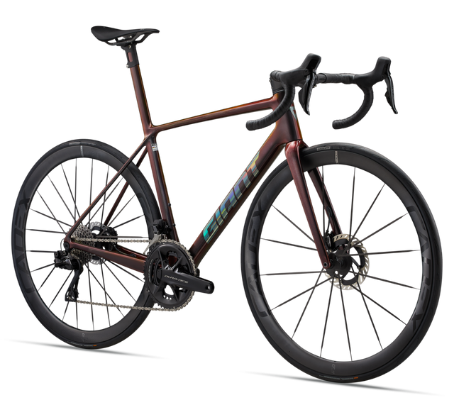 the specialized road bike is shown against a black background