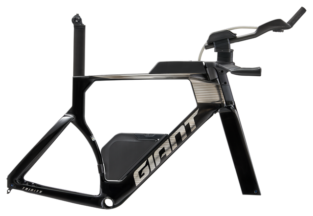 a black bike trainer with a handlebar and seat