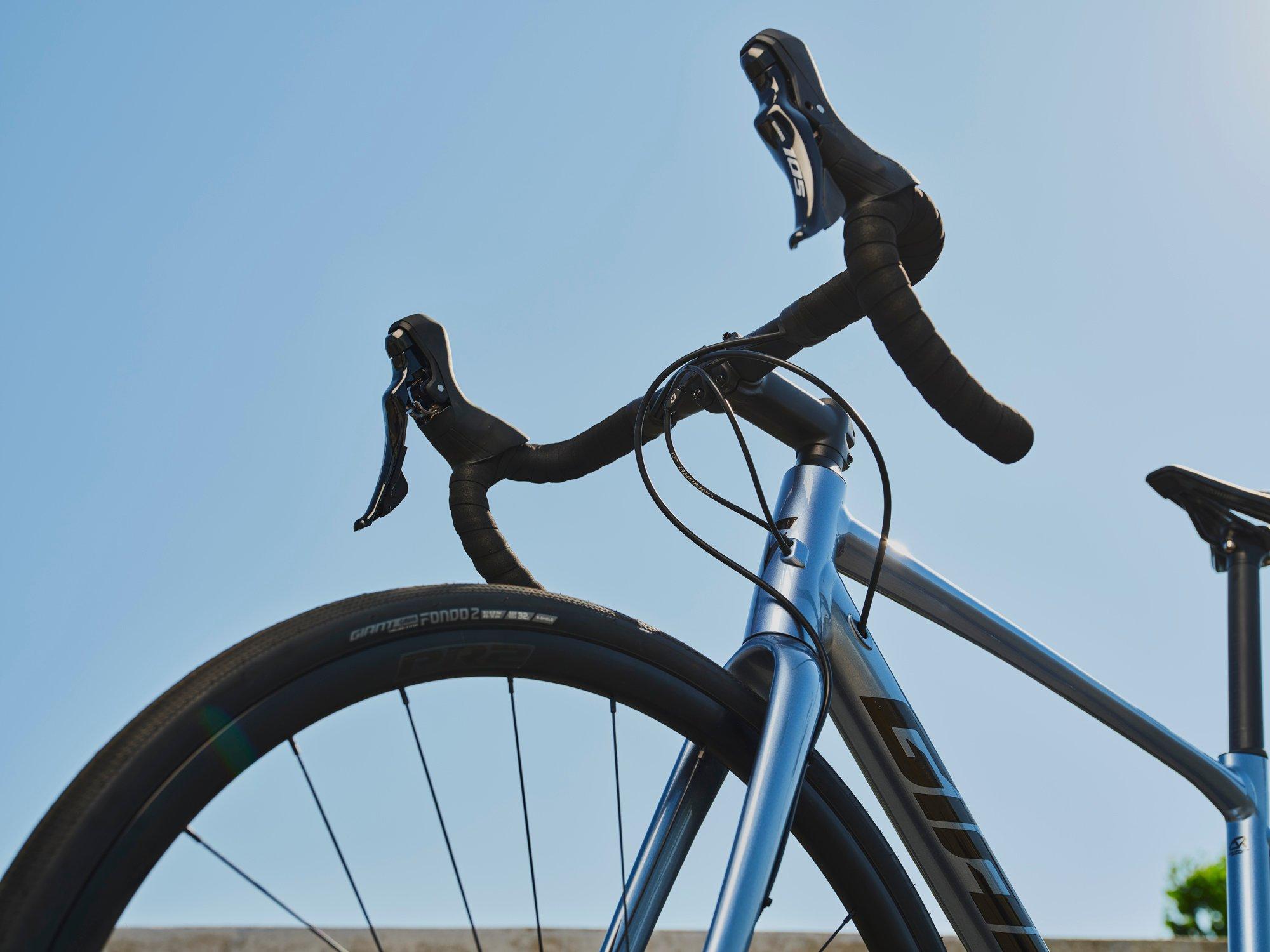 handlebars on a road bike