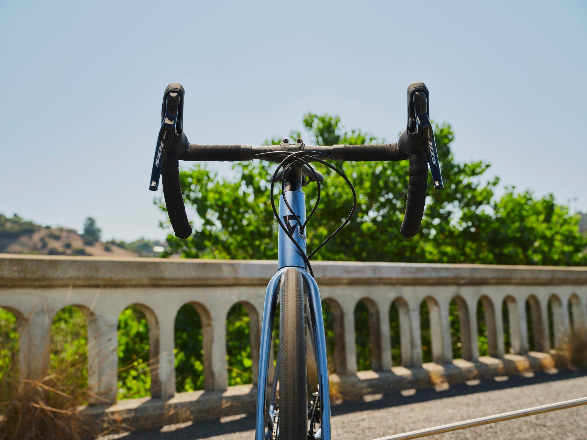 front view of road bike