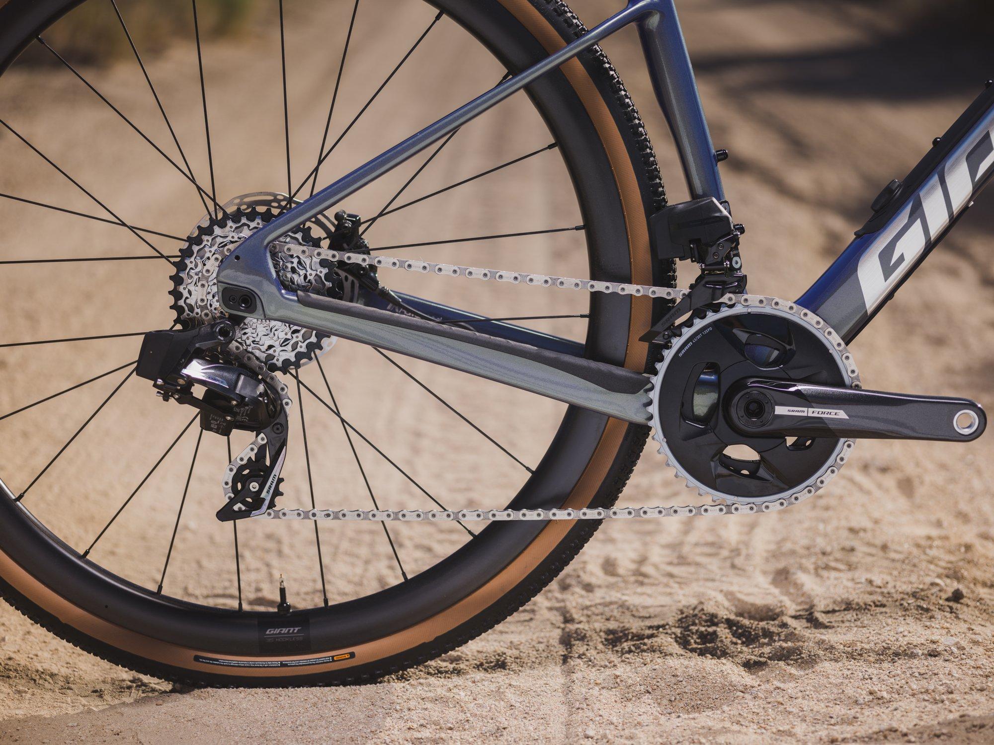 drivetrain on gravel bike