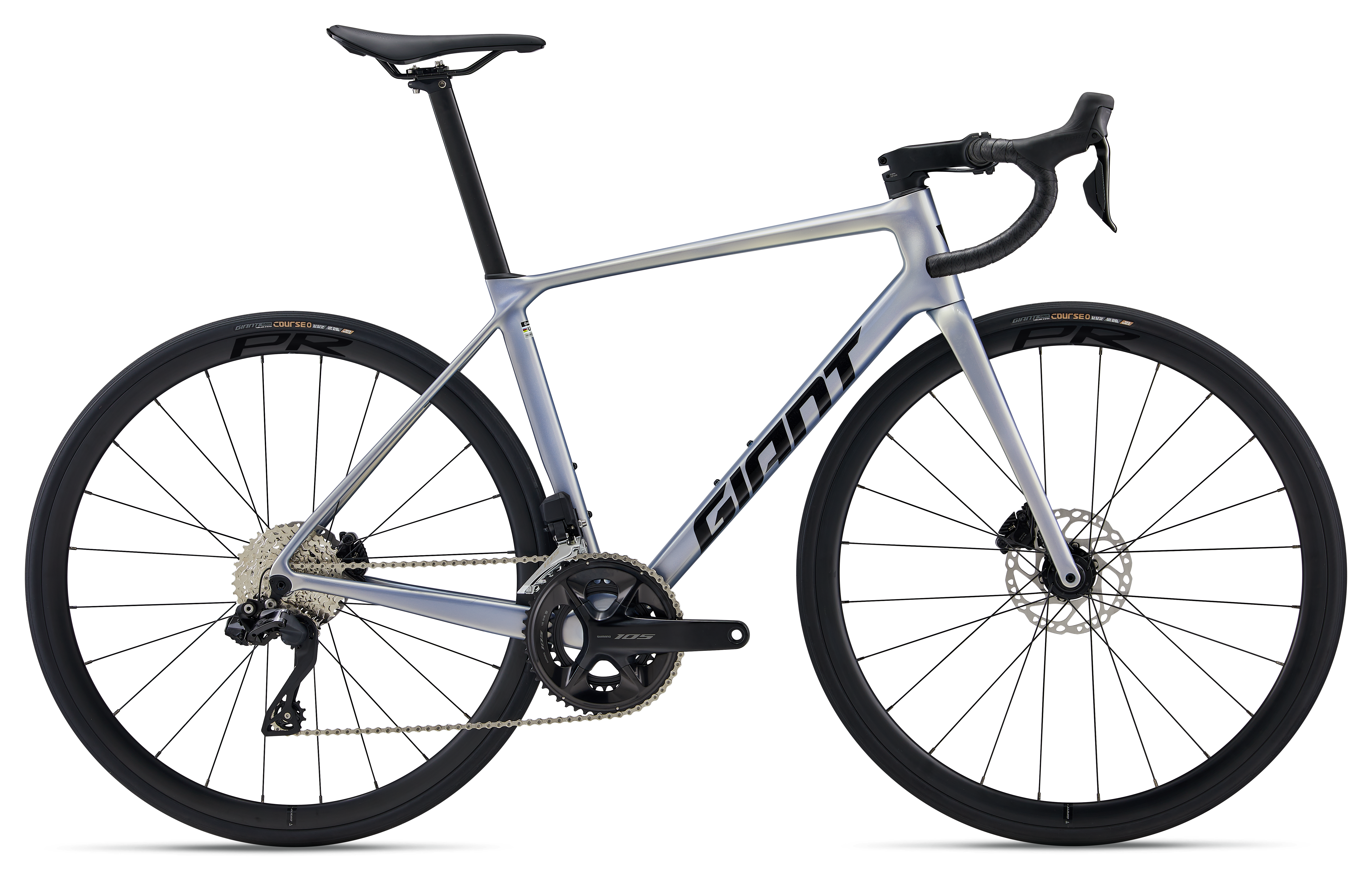 the road bike is shown in a blue color