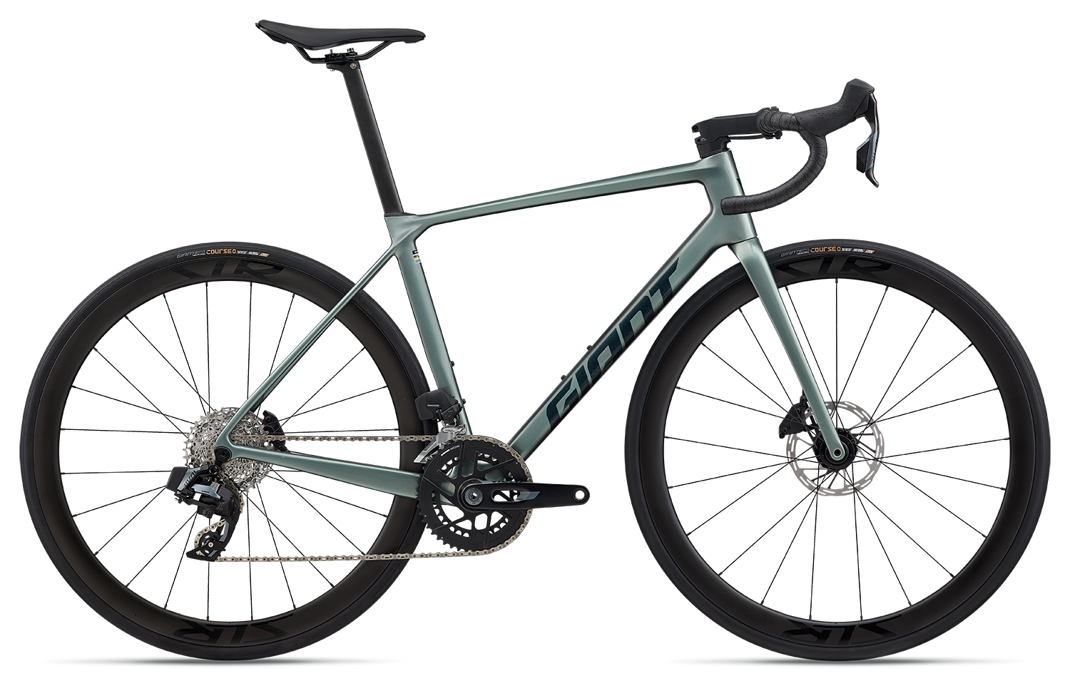 the road bike is shown in a blue color