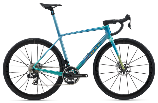 the specialized road bike is shown against a black background