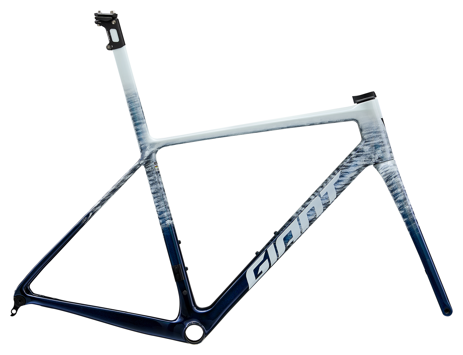 a bicycle frame with a colorful design on it