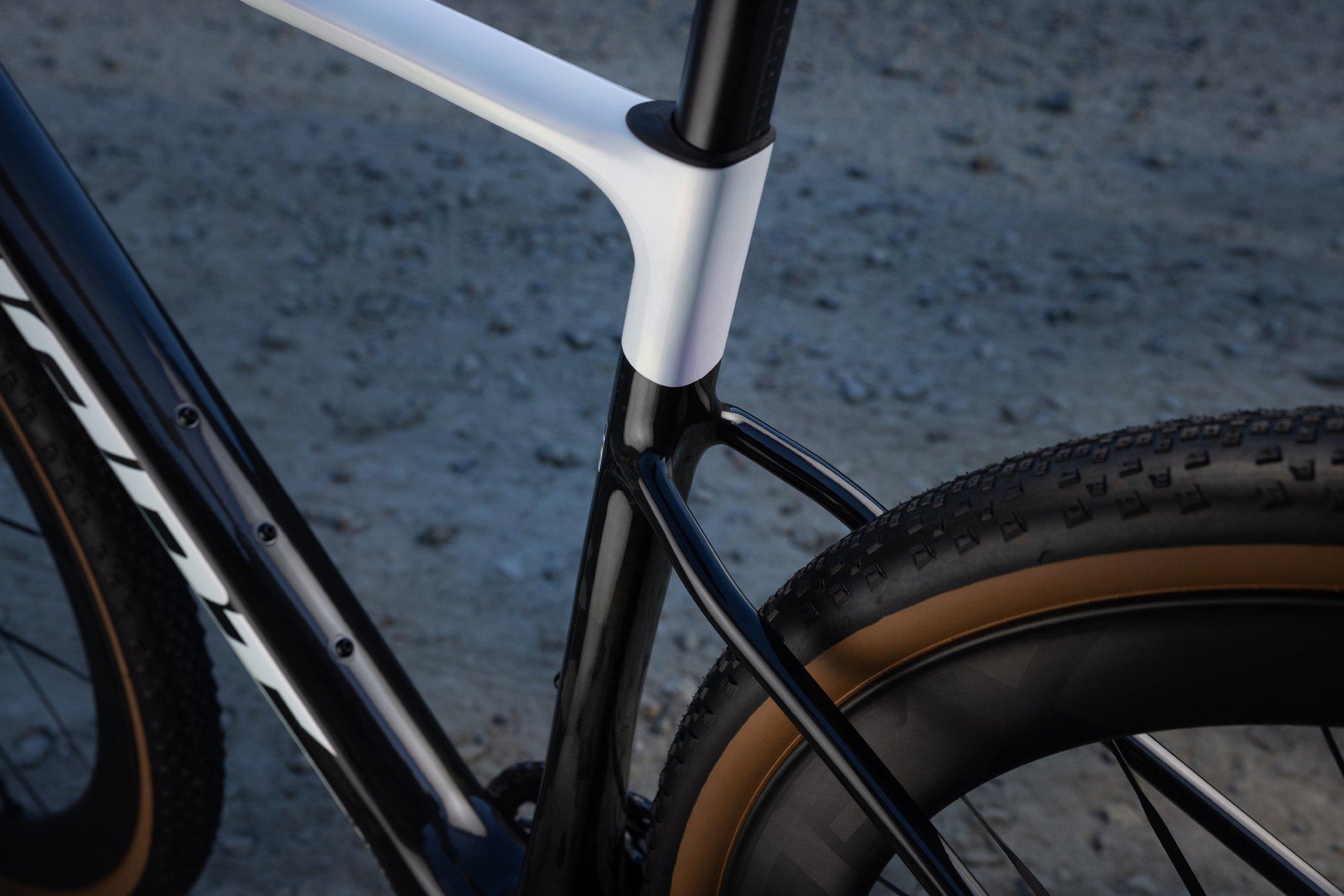 a close up of a bicycle downtube with storage on it