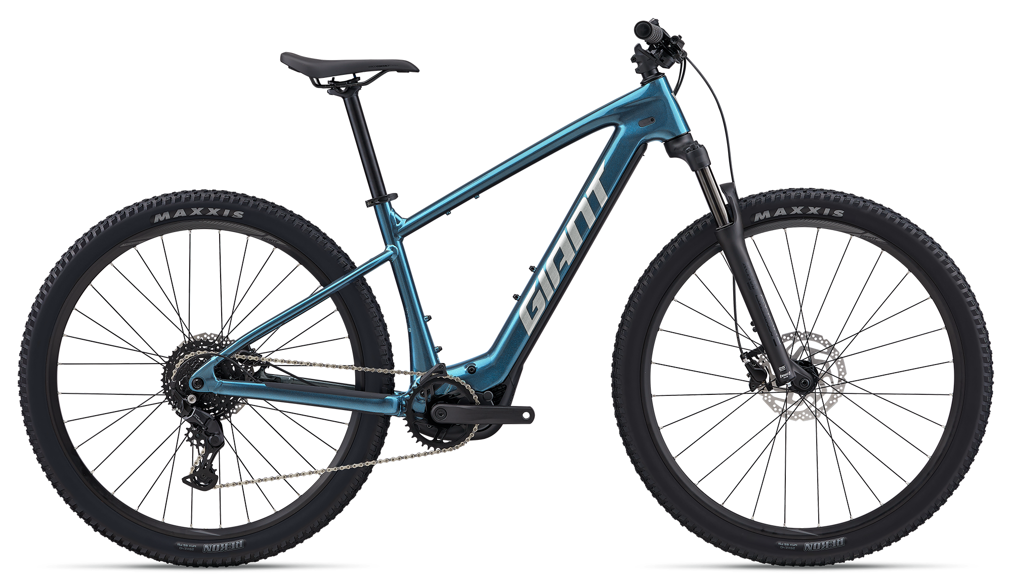 Talon e+ electric mountain bike shown on transparent background