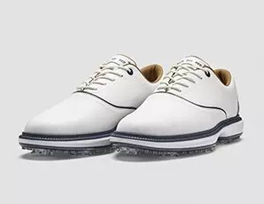 Chaussures Pioneer Cypress à crampons pour hommes - Blanc et Marine