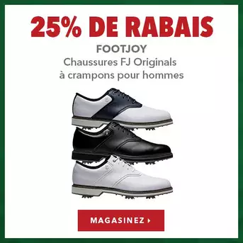 Chaussures FootJoy FJ Originals à crampons pour hommes – 25% de rabais