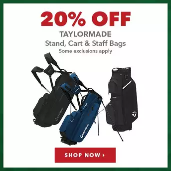 TaylorMade Stand, Cart & Staff Bags - 20% Off
