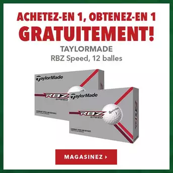TaylorMade RBZ Speed, 12 balles – Achetez-en 1, obtenez-en 1 gratuit