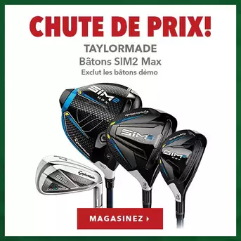 Chute de prix de prix sur les bâtons TaylorMade SIM2 Max