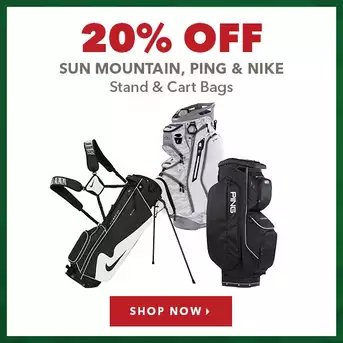 Sun Mountain, Ping & Nike Bags - 20% Off