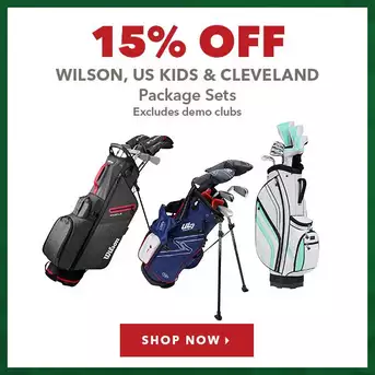 Wilson, US Kids & Cleveland Package Sets - 15% Off