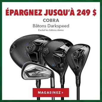 Bâtons Cobra Darkspeed – Épargnez jusqu’à 249 $
